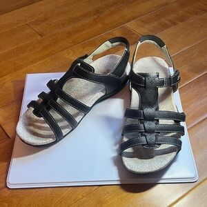 JSport by Jambu Black Multi-Strap Sandals